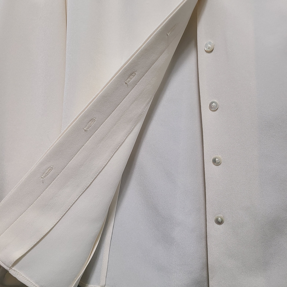 Vtg Talbots Pure Silk Off White Women's Blouse 10P NWT - Picture 6 of 10
